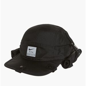 Nike x MMW AW84 Black Reflective Cap Hat With Flaps Running Hiking Sun